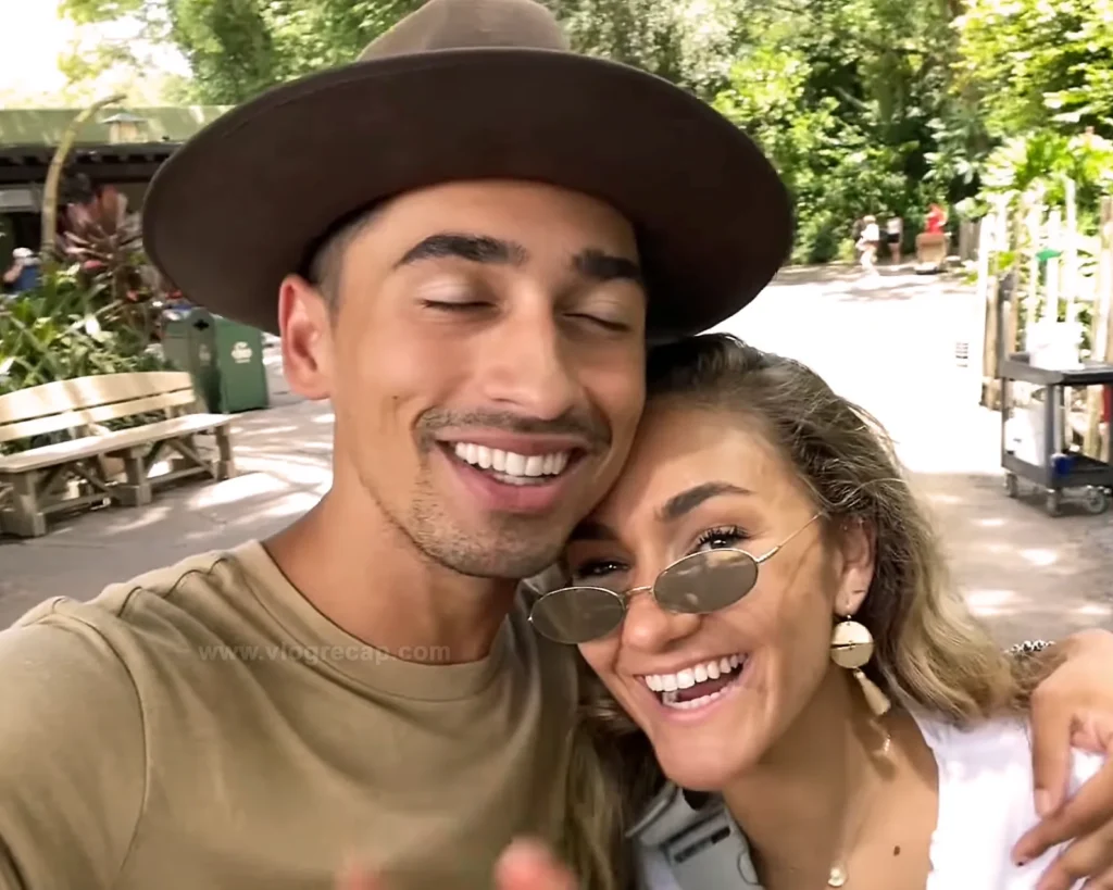 JoJo Crichton and girlfriend Melanie Breaux at Disney's Animal Kingdom