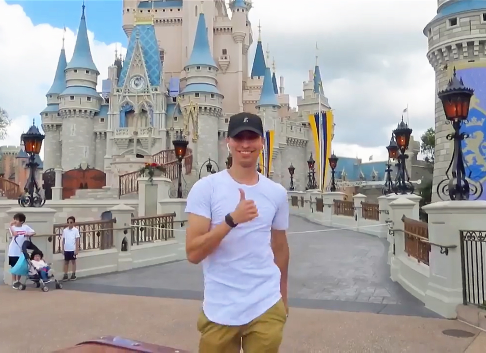 JoJo Crichton in front of Cinderella Castle in Magic Kingdom