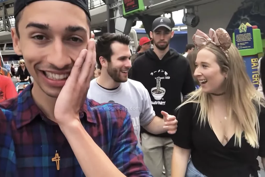 JoJo Crichton, Kyle Pallo, Austin Edwards and Taylor at Magic Kingdom