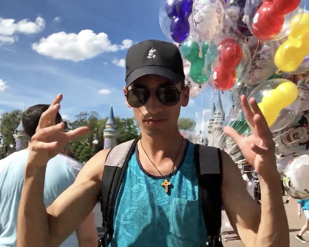JoJo Crichton dancing at Magic Kingdom at Walt Disney World