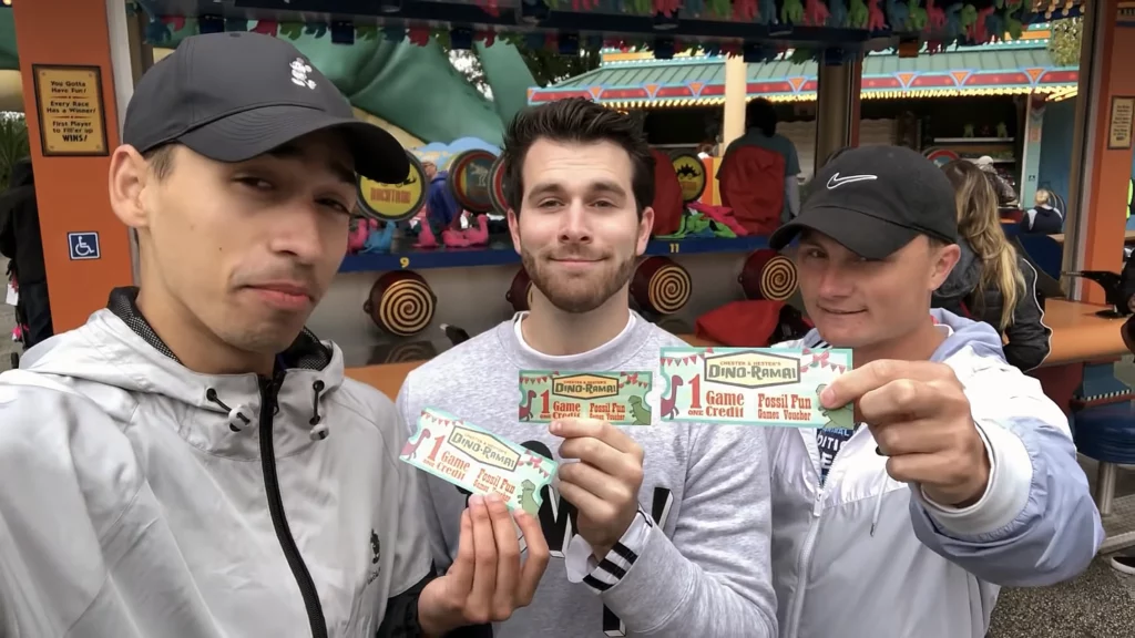 JoJo Crichton, Kyle Pallo, and Cam Doerer at Fossil Fun Games