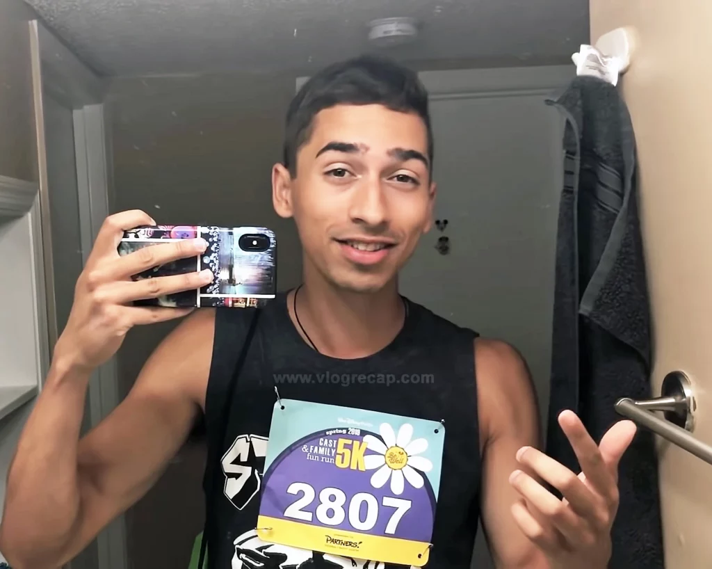 JoJo Crichton preparing for a 5k run at Walt Disney World