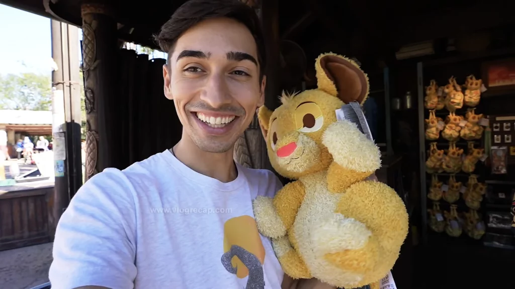 JoJo Crichton holding Simba plush