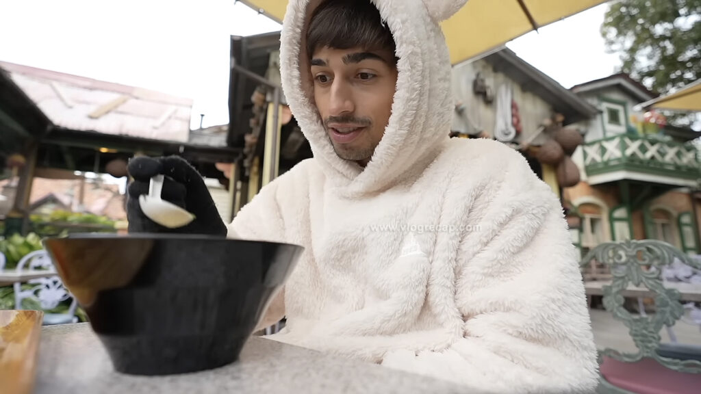 JoJo Crichton eating soup