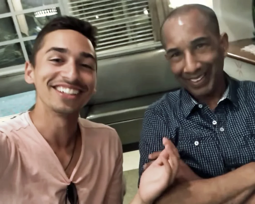 JoJo Crichton with his Uncle Lenny at 50's Prime Time Café