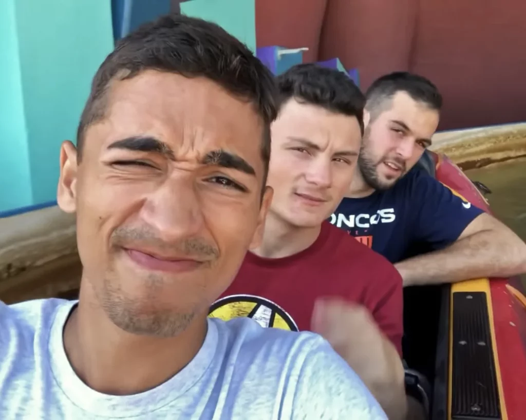 JoJo Crichton, Cam Doerer and Austin Walker at Universal Studios