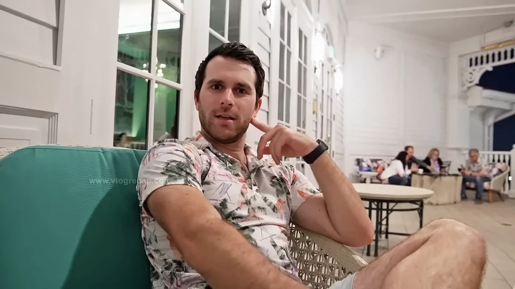 Kyle Pallo on a date at Enchanted Rose lounge at Grand Floridian Resort