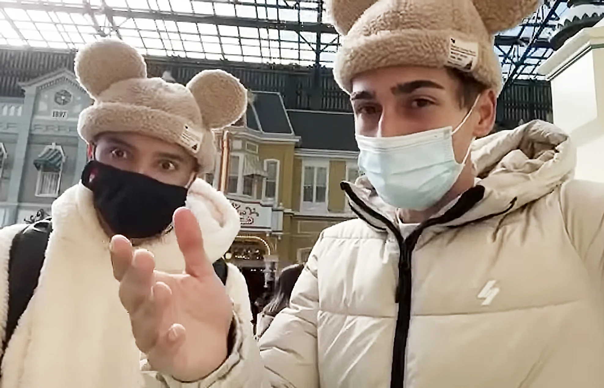 Jete and JoJo Crichton In World Bazaar at Tokyo Disneyland