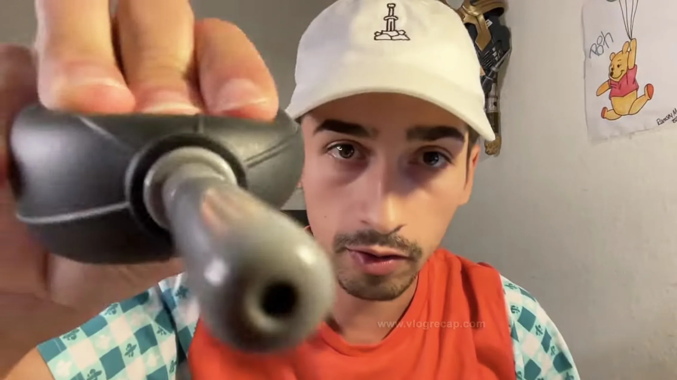 JoJo Crichton clearing his camera lens during a livestream