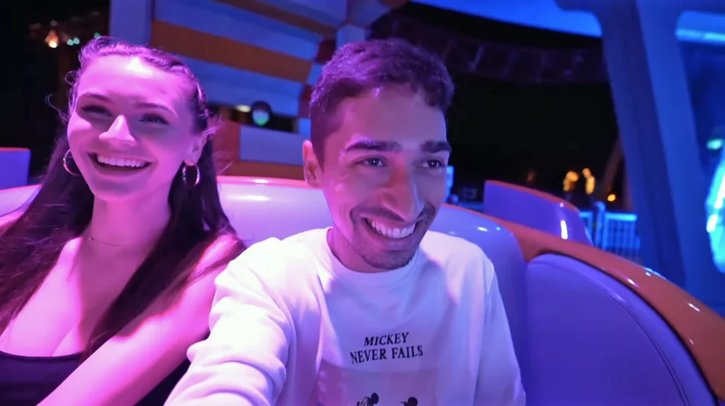 Krista Lynn and JoJo Crichton on Alien Swirling Saucers at Hollywood Studios