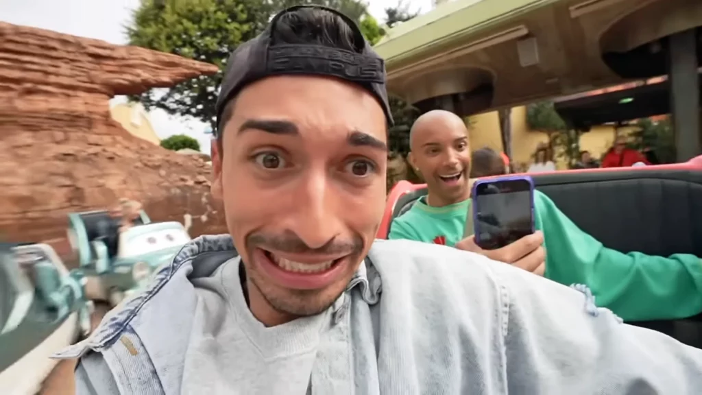 JoJo Crichton and Jason Jete Jeter on Cars Quatre Roues Rallye at Disneyland Paris