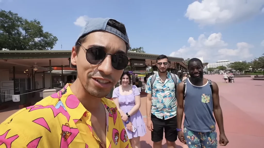 JoJo Crichton with fellow content creators at Magic Kingdom