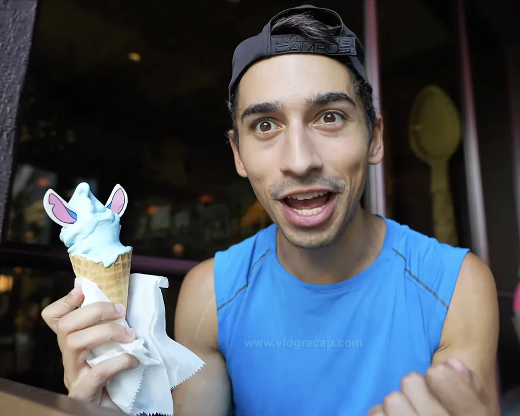 JoJo Crichton eating special Stich treat on 626 day