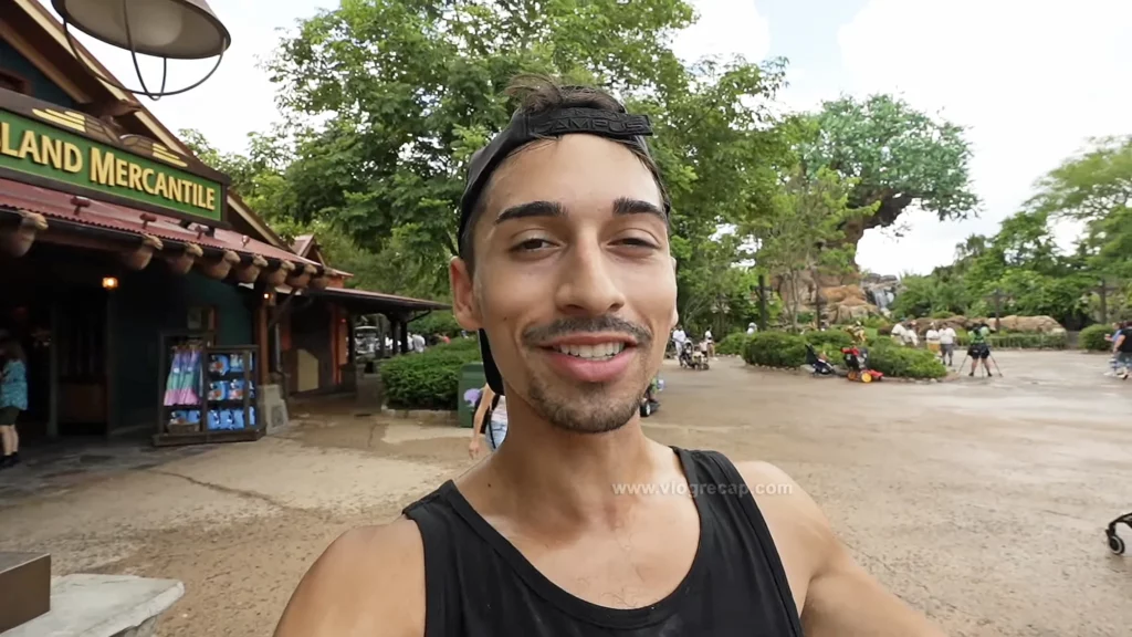 JoJo Crichton vlogging at Disney's Animal Kingdom