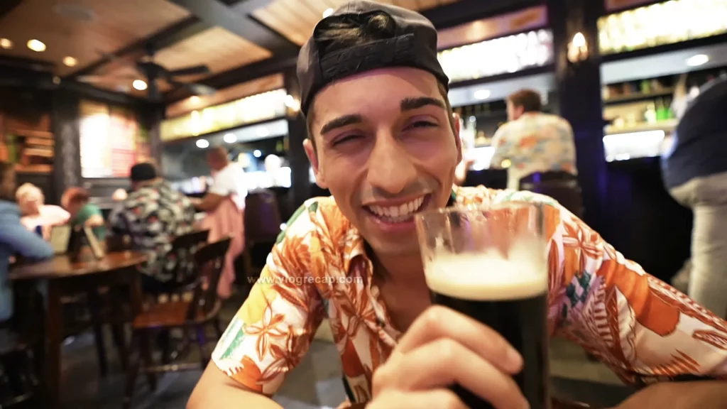 JoJo Crichton with a Guinness