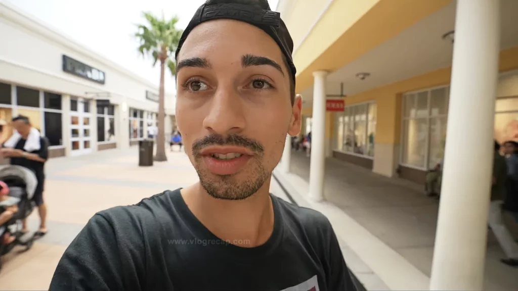 JoJo Crichton shopping for clothes at the outlet mall