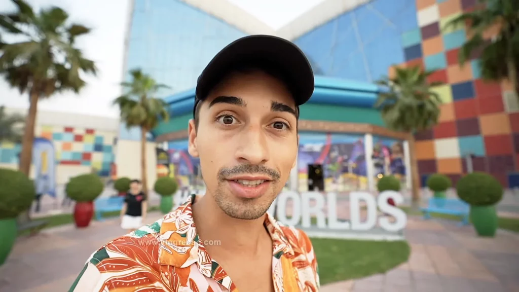 JoJo Crichton outside of IMG Worlds of Adventure in Dubai.