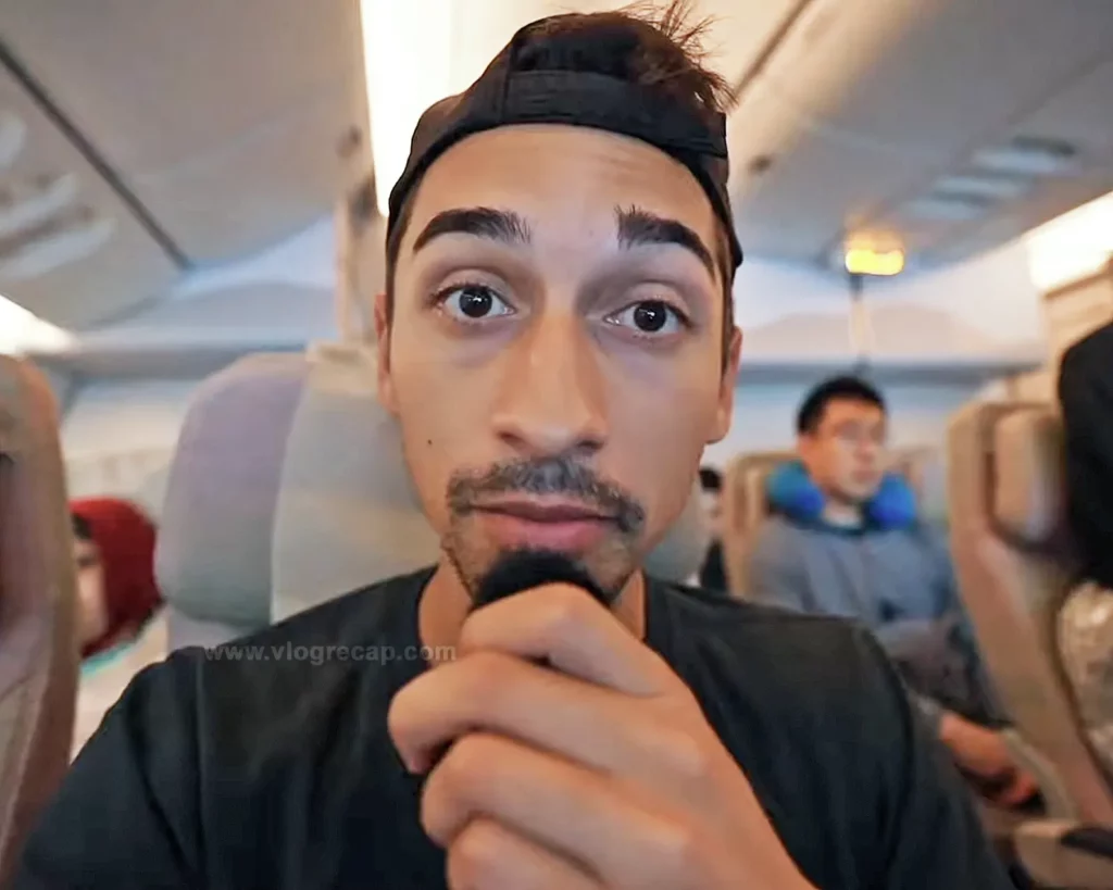 JoJo Crichton on Emirates flight from Dubai to Orlando