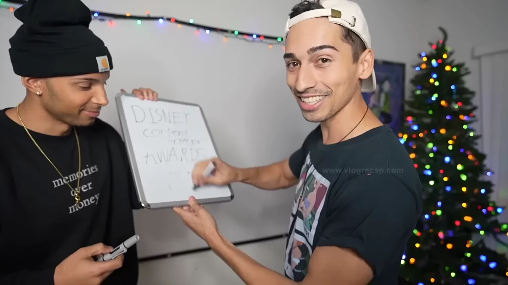 Jete Jeter and JoJo Crichton using whiteboard for the Disney Content Creator Awards