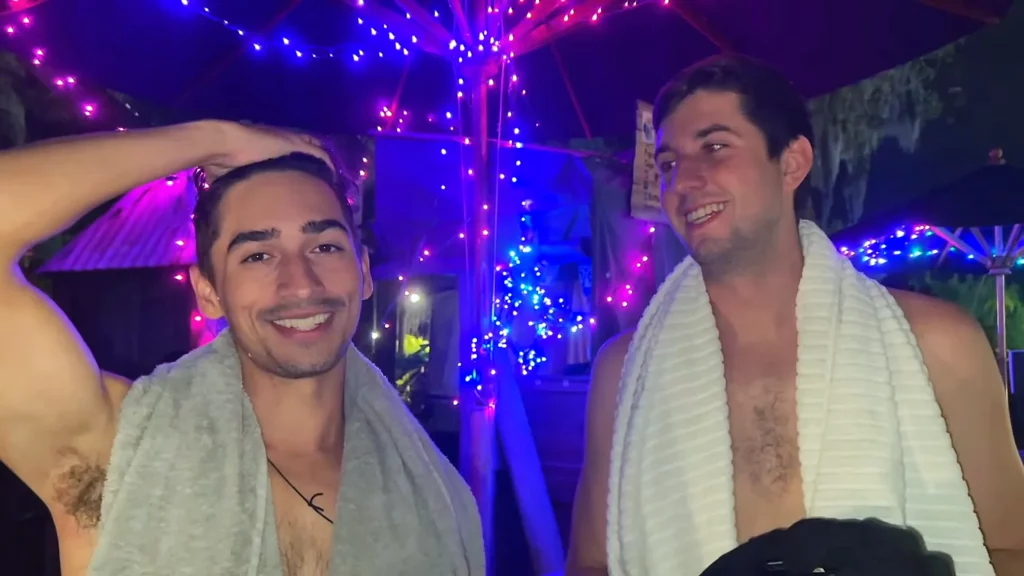 JoJo Crichton and Austin Wheeling at the end of H2O Glow