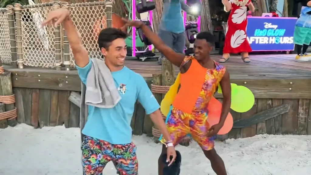 JoJo Crichton dancing at H2O Glow at Typhoon Lagoon