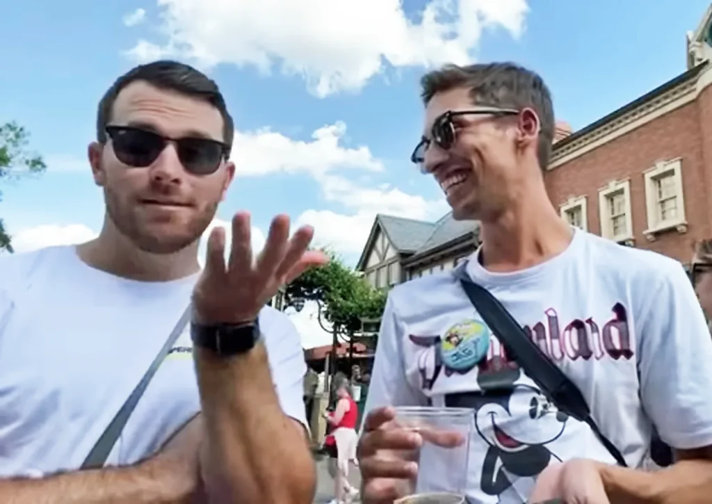 Kyle Pallo and JoJo Crichton at the UK pavilion at Epcot