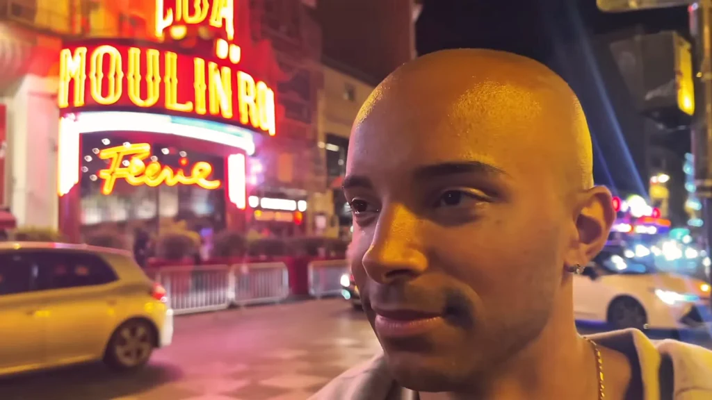 Jete (Jason Jeter, aka showmelovejete) at the Moulin Rouge in Paris