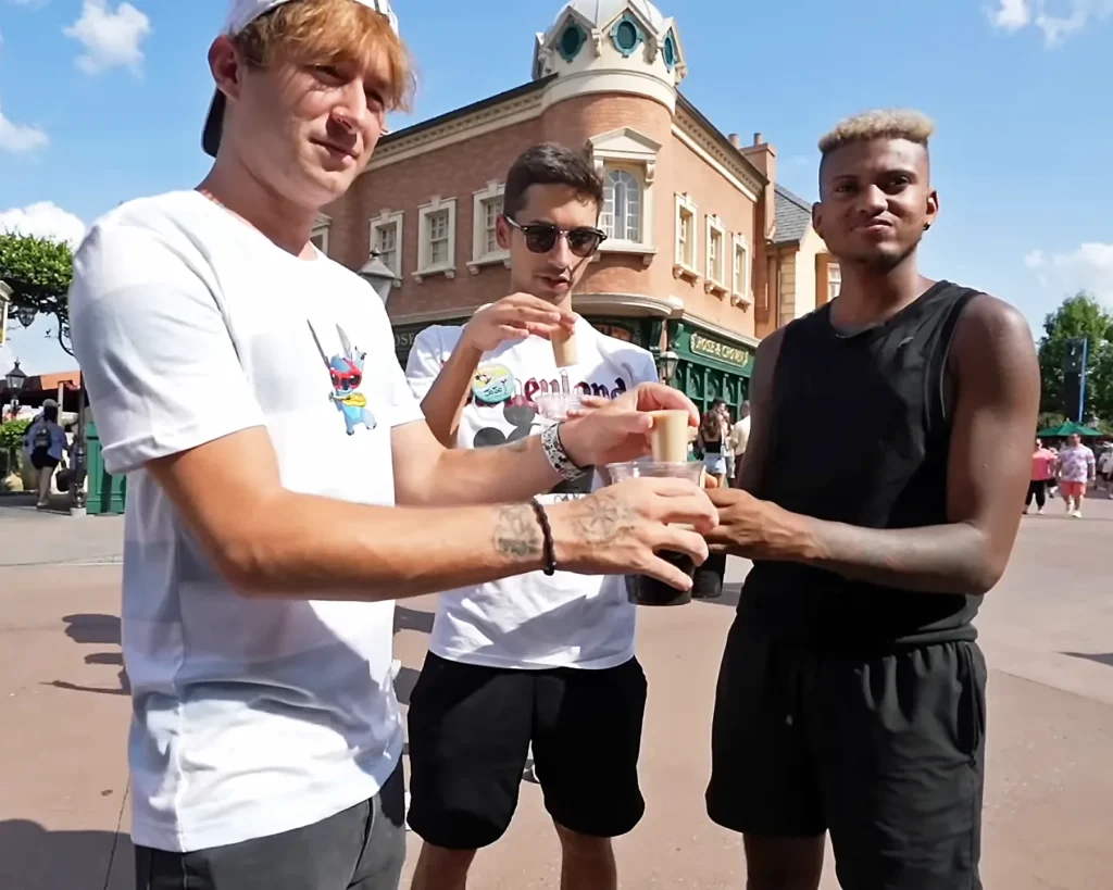 Ryan Martel, JoJo Crichton, and Farris Khan at JoJo's birthday in Epcot