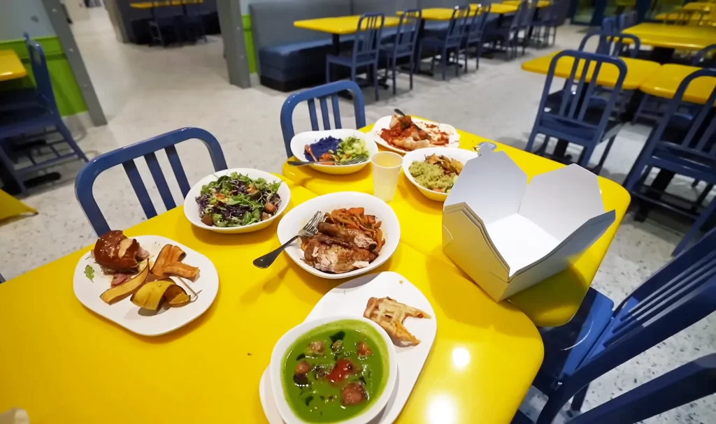 All the food options at Minion Cafe in Universal Studios