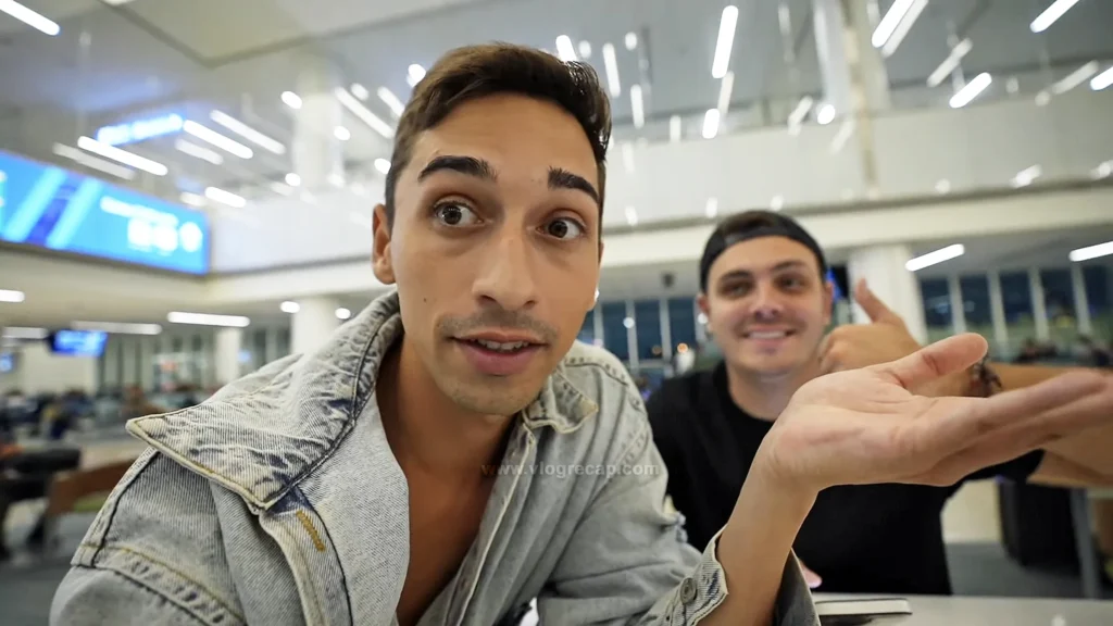 JoJo Crichton and Jake Mullin at Orlando airport