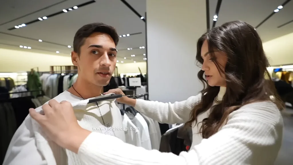 JoJo Crichton and girlfriend Krista Lynn shopping for clothes at Zara in Disney Springs