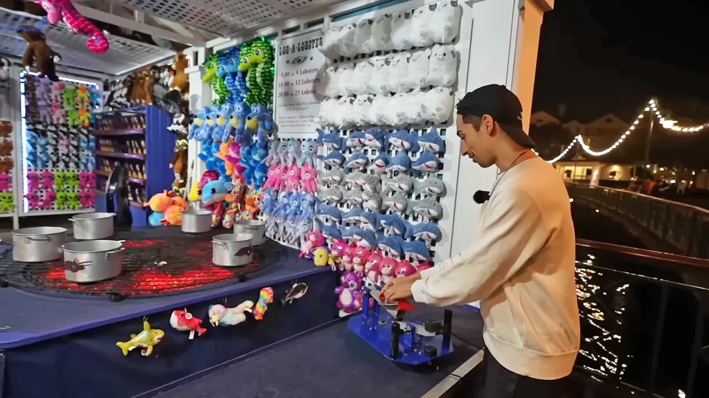JoJo Crichton playing Lob-a-lobster at Disney's Boardwalk
