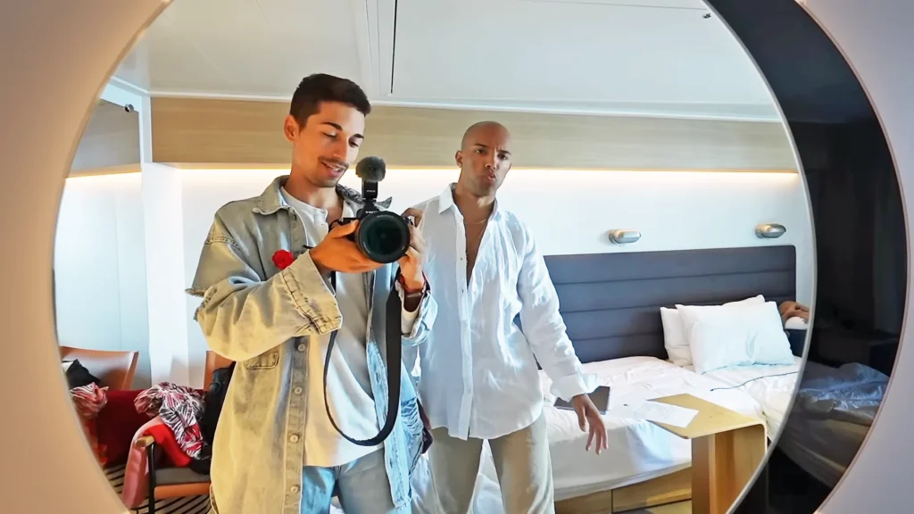 JoJo Crichton and Jason "Jete" Jeter on the Resilient Lady cruise ship