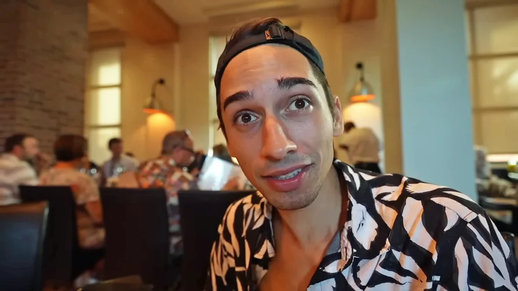 JoJo Crichton eating dinner at Il Mulino at the Walt Disney World Swan resort