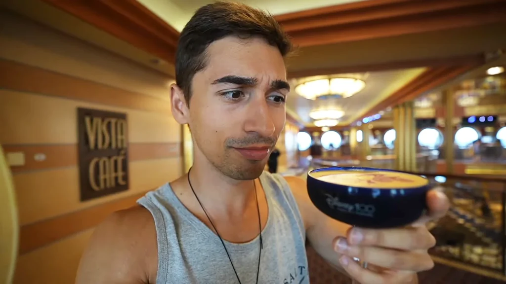 JoJo Crichton with an expresso martini on the Disney Dream