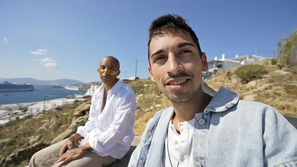 Jete and JoJo Crichton exploring Mykonos, Greece