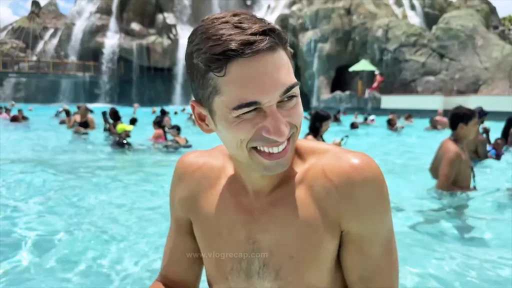 JoJo Crichton in the wave pool at Volcano Bay