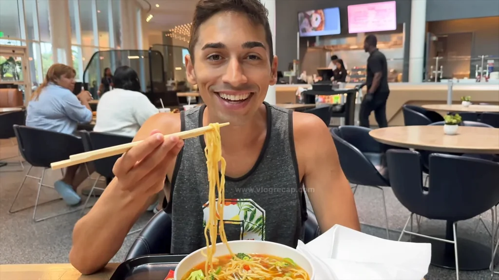 JoJo Crichton eating at the Aventura Resort